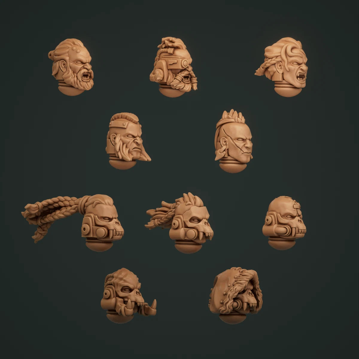 10-20x Space Vikings/Primal Hounds Bare heads
