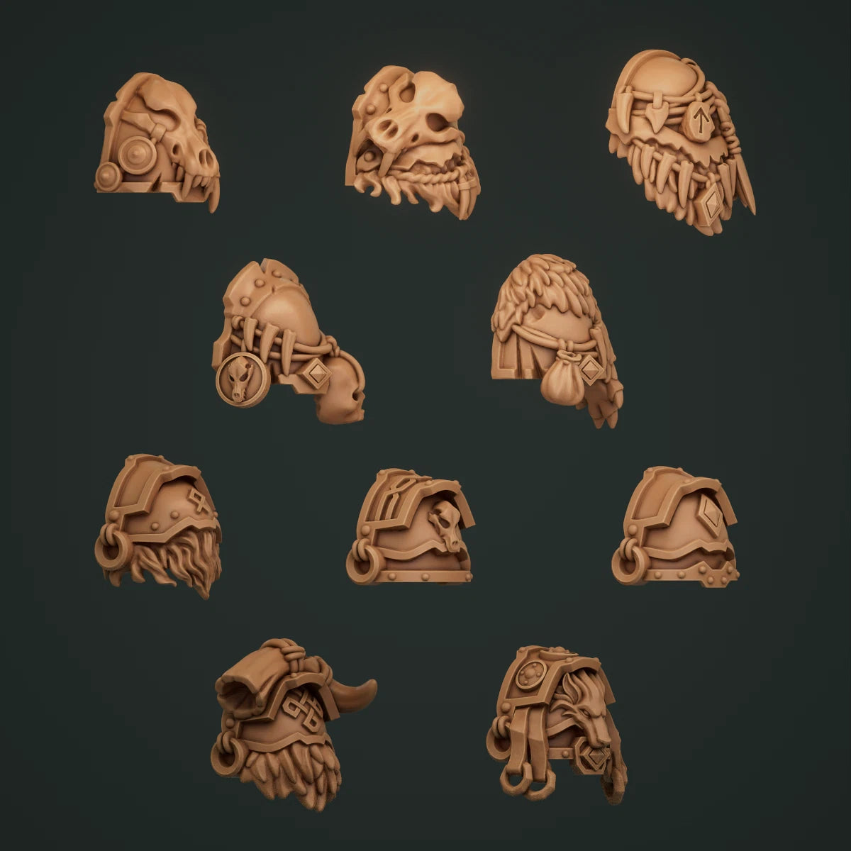 10-20x Space Vikings/Primal Hounds Viking Shoulder pads