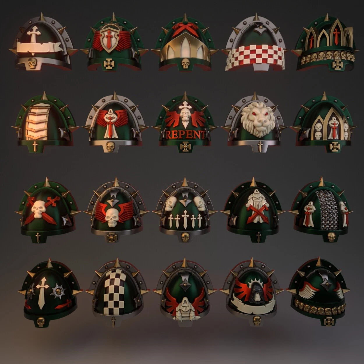 10-20x Gloomy Angel Shoulder Pad Variety Pack (Mk X)