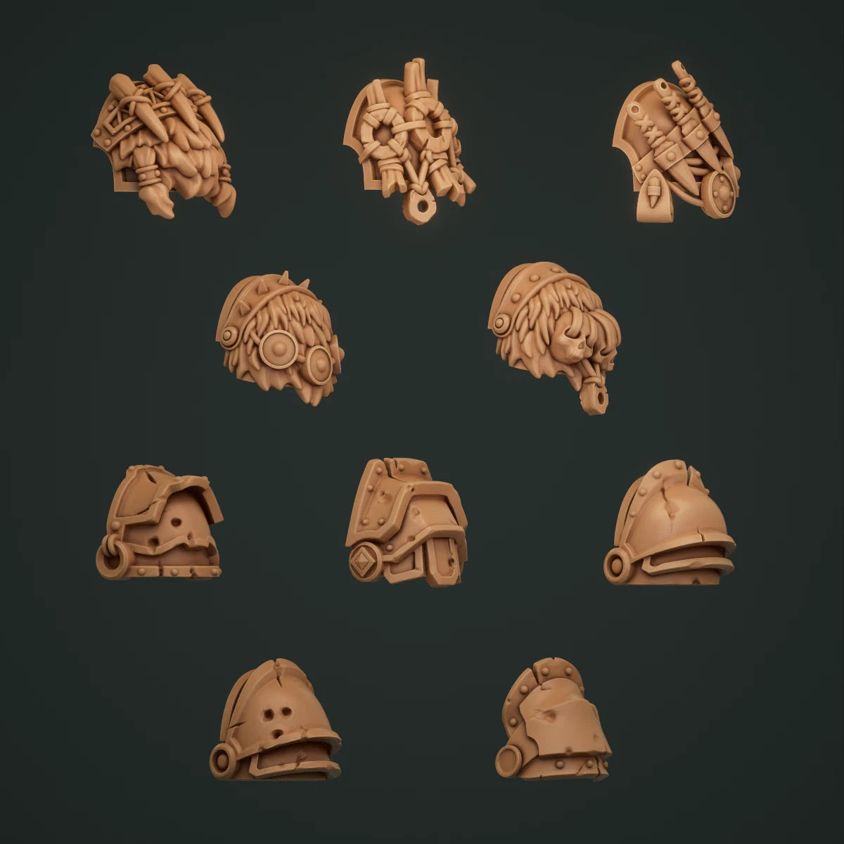 10-20x Space Vikings/Primal Hounds Viking TribalShoulder pads