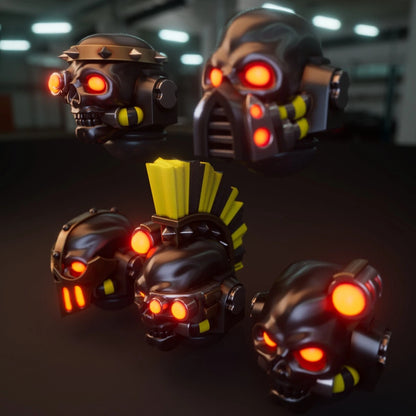 10-20x Iron Fighters Skull Helmets