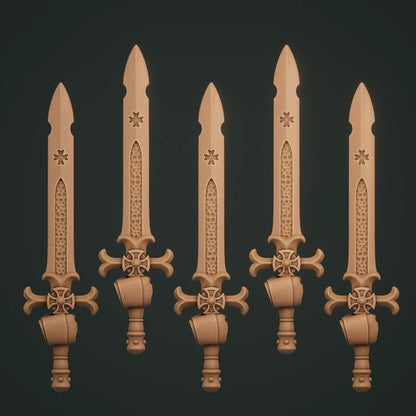 5-10x Terminator Swords for Templar Crusaders Space Knights