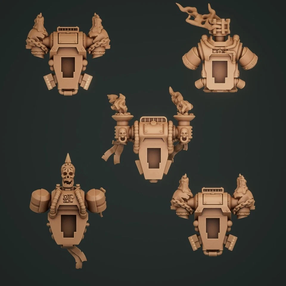 5-10x Backpacks for Templar Crusader Space Knights