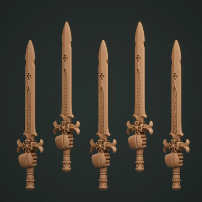 5-10x Terminator Swords for Templar Crusaders Space Knights