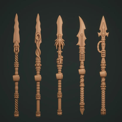 5-10x Anvil Wardens/Flame Lizard Marine Dragon Spears