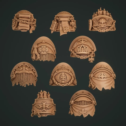 10-20x Terminator Shoulder Pads for Templar Crusader Space Knights