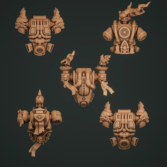 5-10x Backpacks for Templar Crusader Space Knights