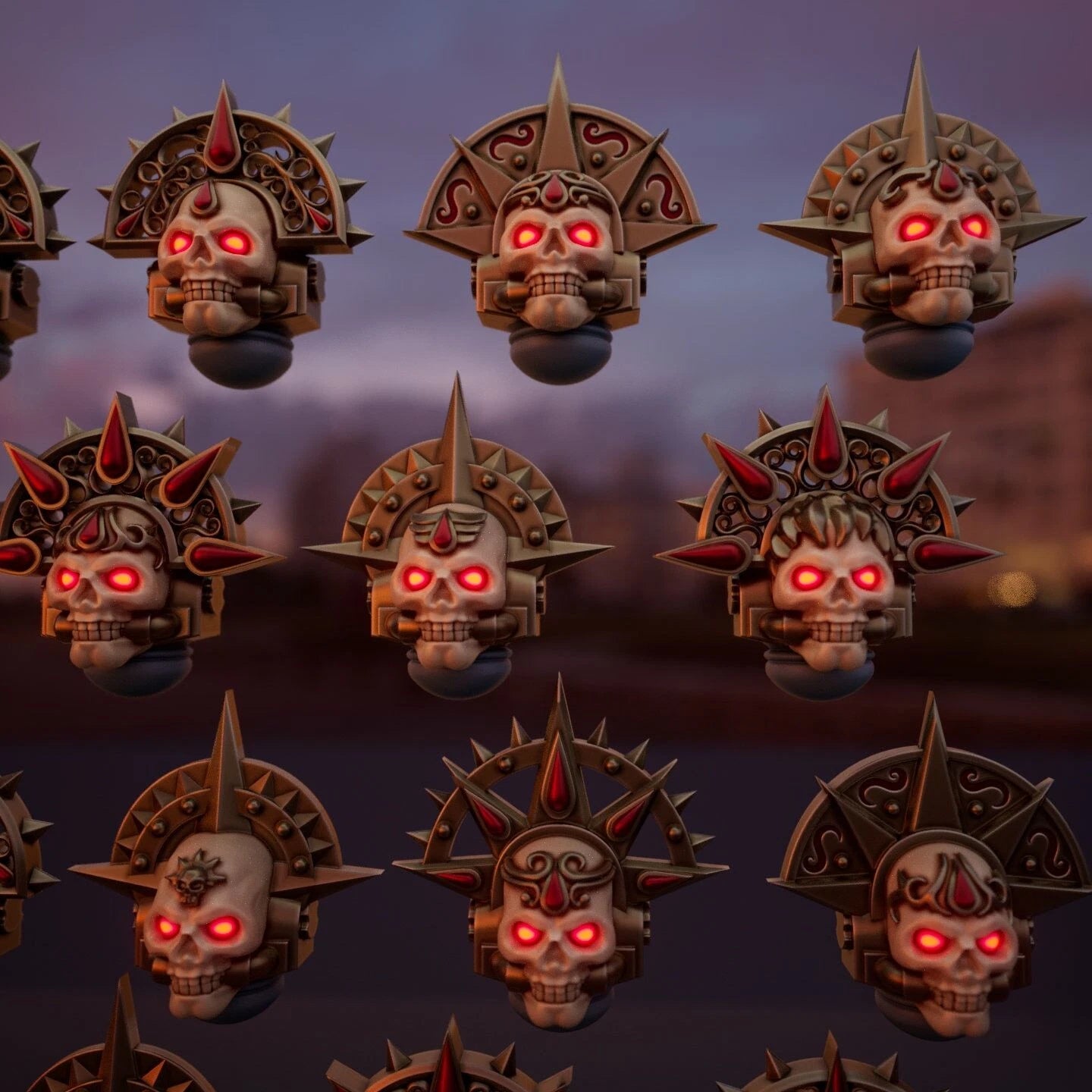 10-20x Sanguine Angels Skull Masks