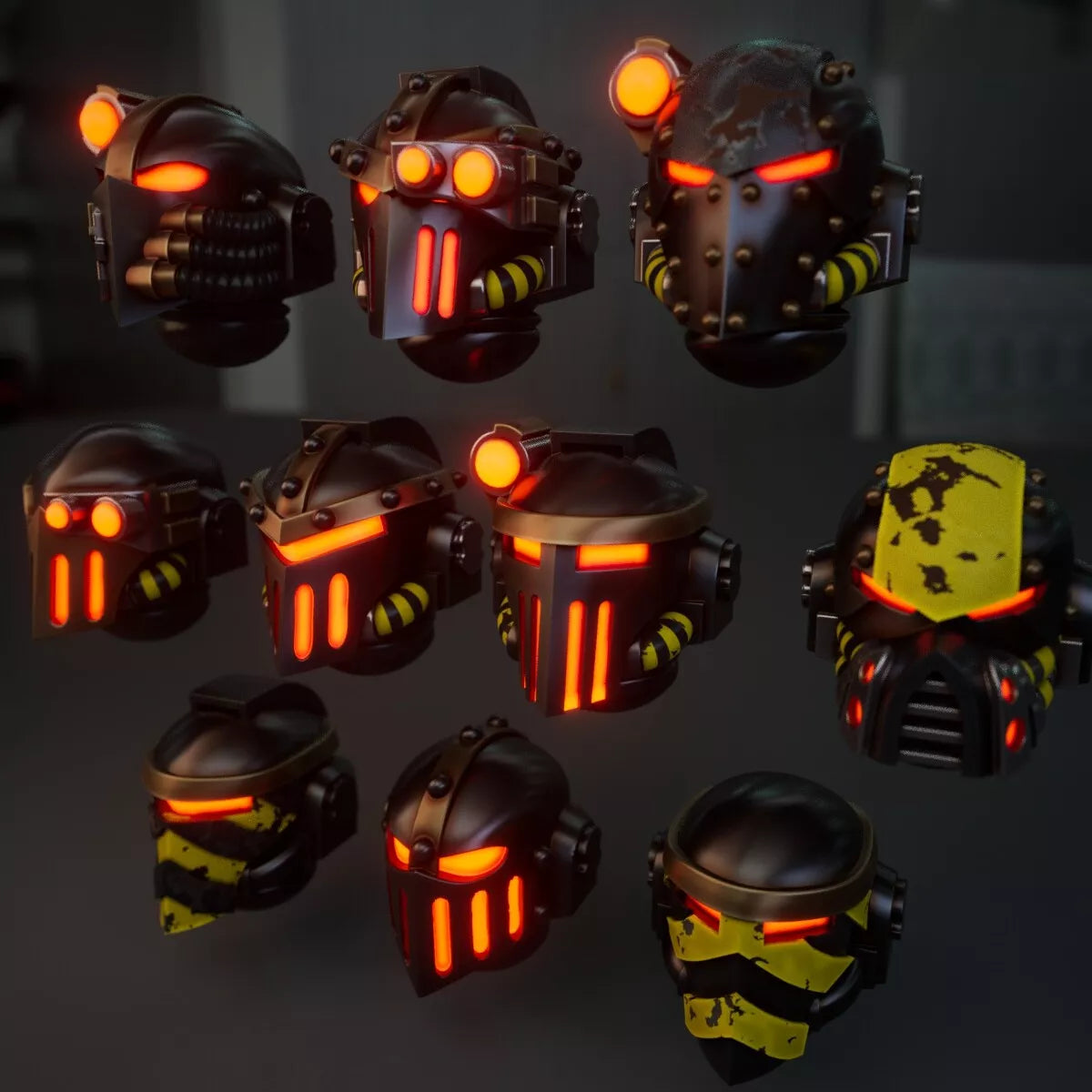 10-20x Iron Fighters Helmet Variety Pack