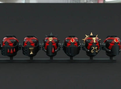 10-20x Sanguine Angel Death Team Helmets Variety
