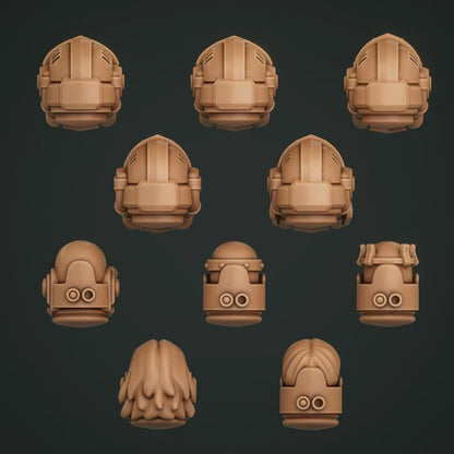 10-20x Terminator Heads for Templar Crusader Space Knights
