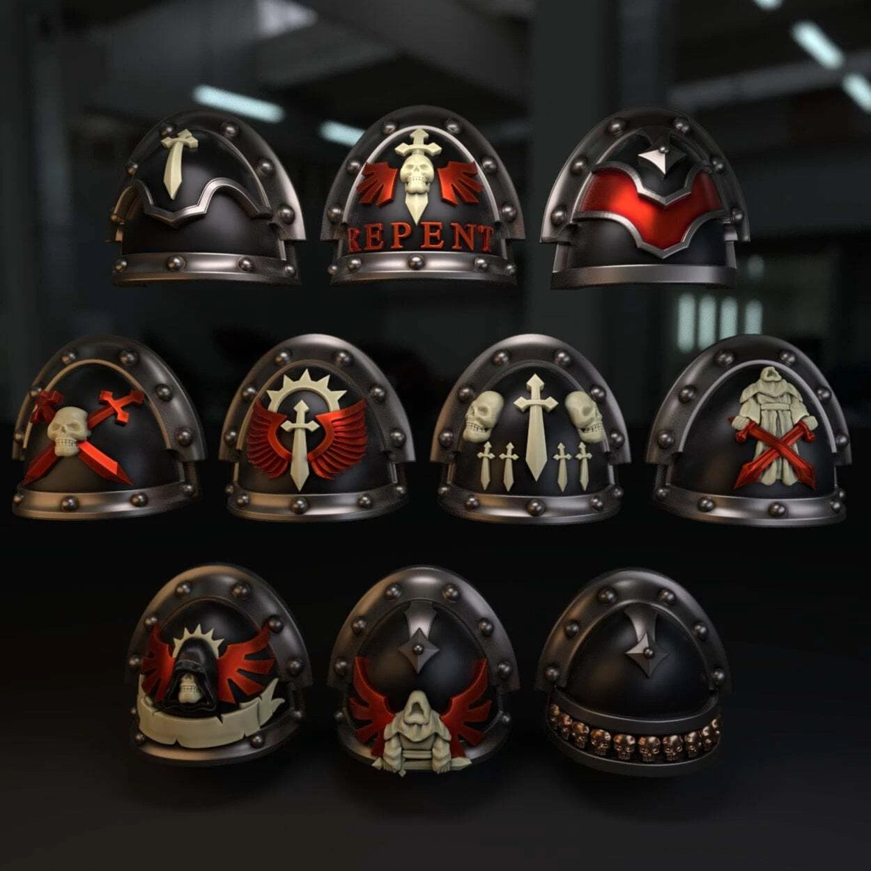 10-20x Gloomy Angel Shoulder Pad Variety Pack (Mk III)
