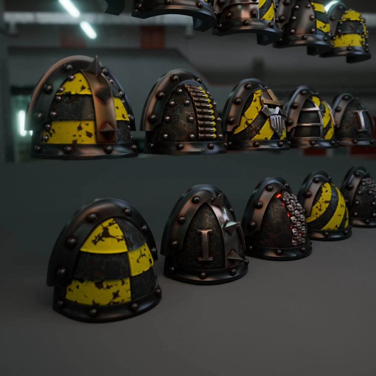 10-20x Iron Fighters Shoulder Pad Variety Pack (Style III)