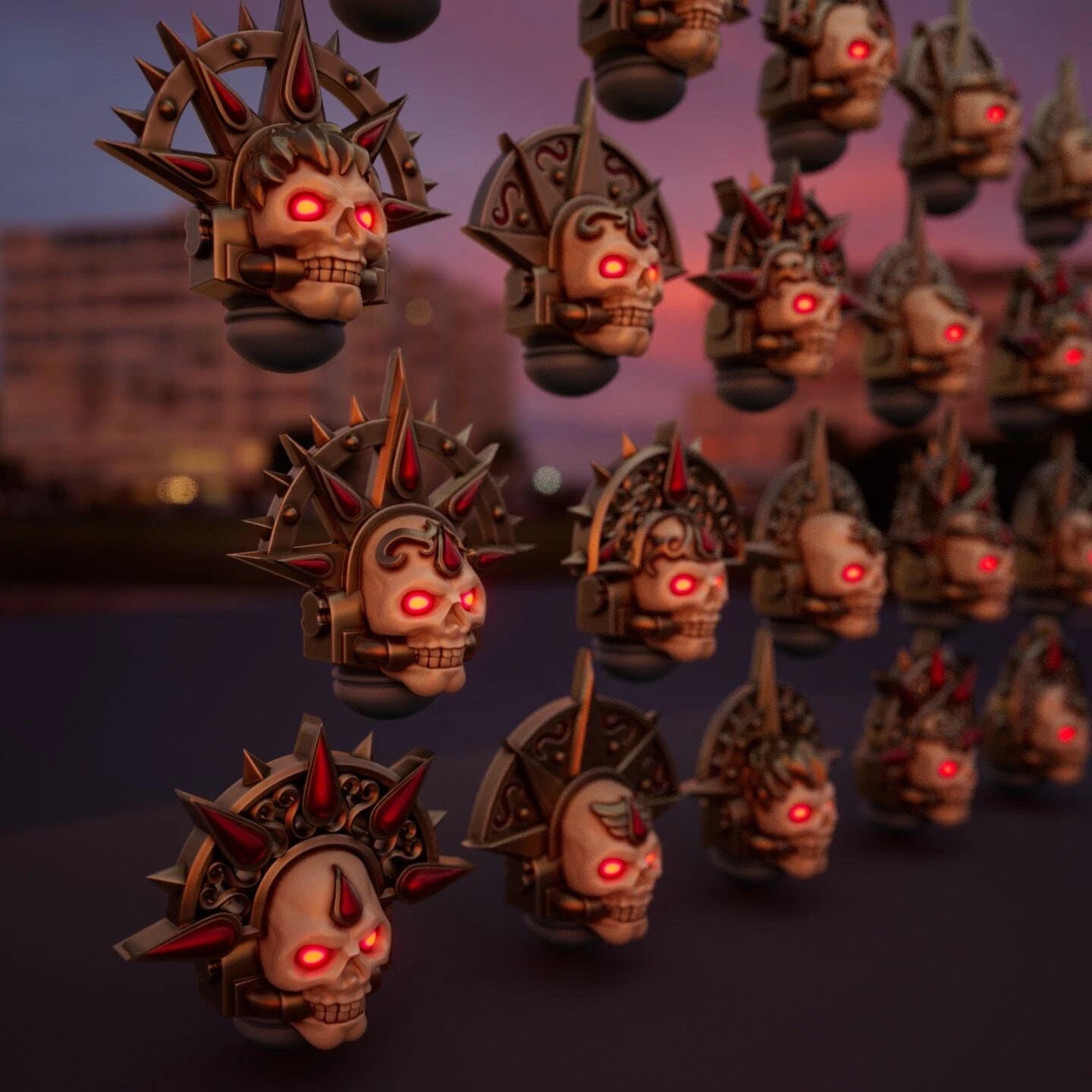 10-20x Sanguine Angels Skull Masks