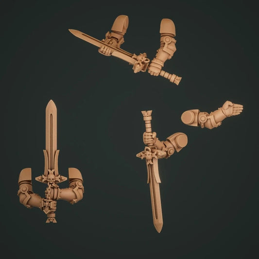3-6x Templar Crusader Two Handed Swords