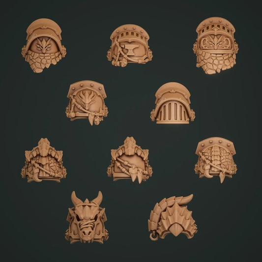 10-20x Anvil Wardens/Flame Lizard Marine Shoulder pads