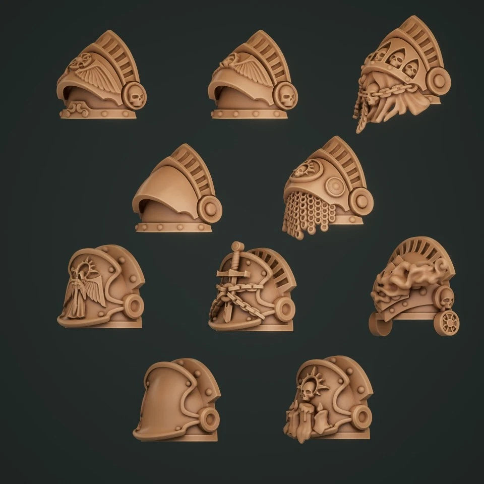 10-20x Terminator Shoulder Pads for Gloomy Angel Space Knights