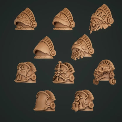 10-20x Terminator Shoulder Pads for Gloomy Angel Space Knights