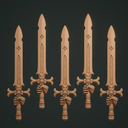5-10x Terminator Swords for Templar Crusaders Space Knights