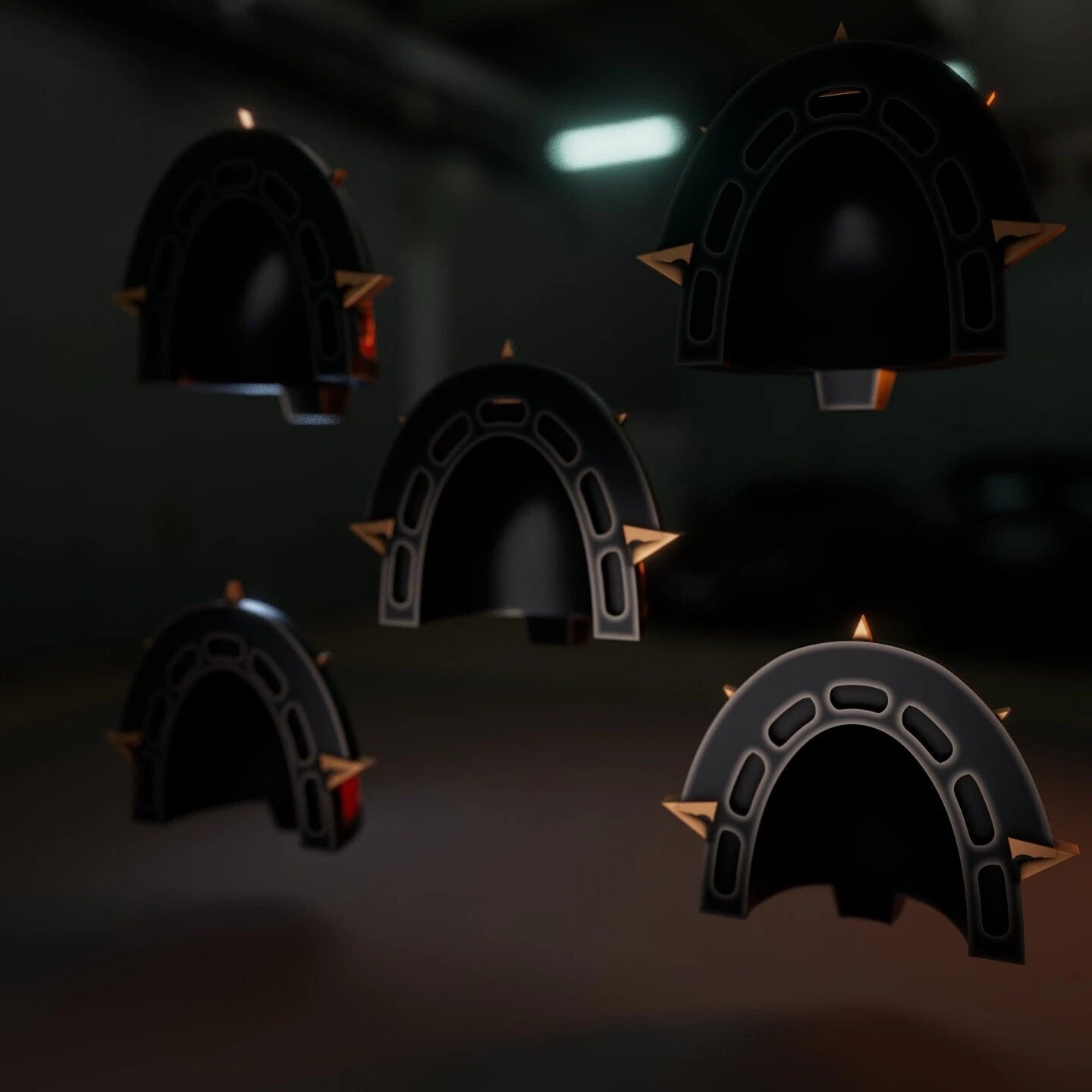 10-20x Flame Veteran Shoulder Pads For Space Knights