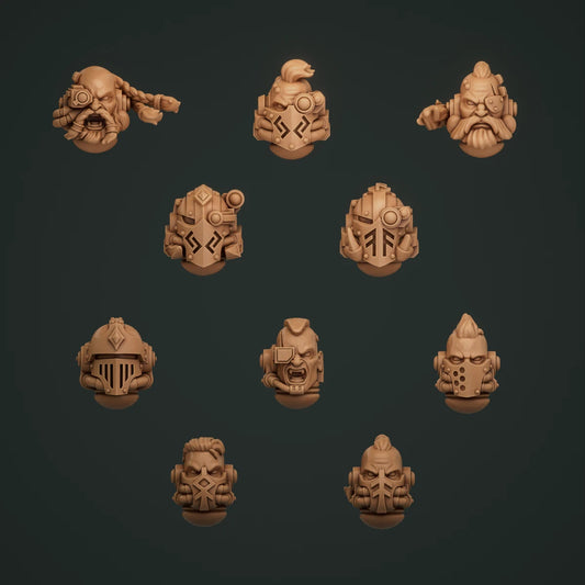 10-20x Space Vikings/Primal Hounds Alternate Heads
