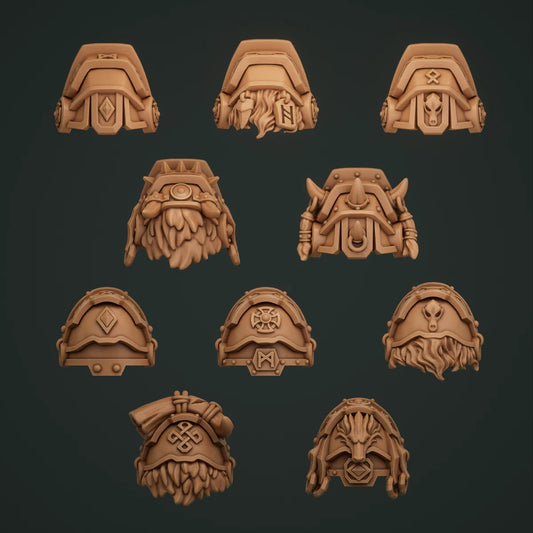 10-20x Space Vikings/Primal Hounds Gravitus Shoulder pads