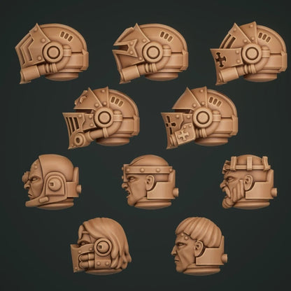 10-20x Terminator Heads for Templar Crusader Space Knights