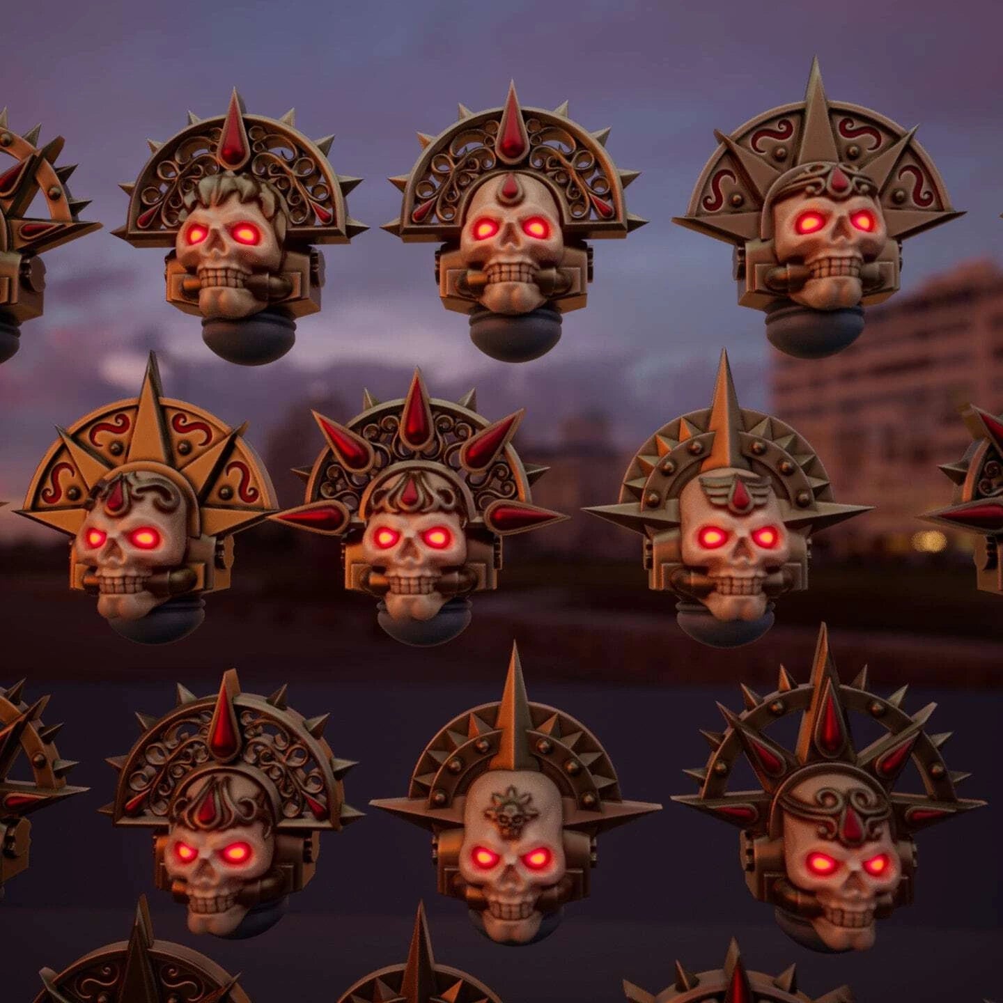 10-20x Sanguine Angels Skull Masks