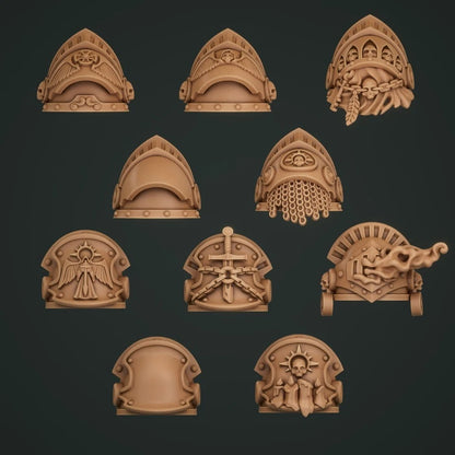 10-20x Terminator Shoulder Pads for Gloomy Angel Space Knights