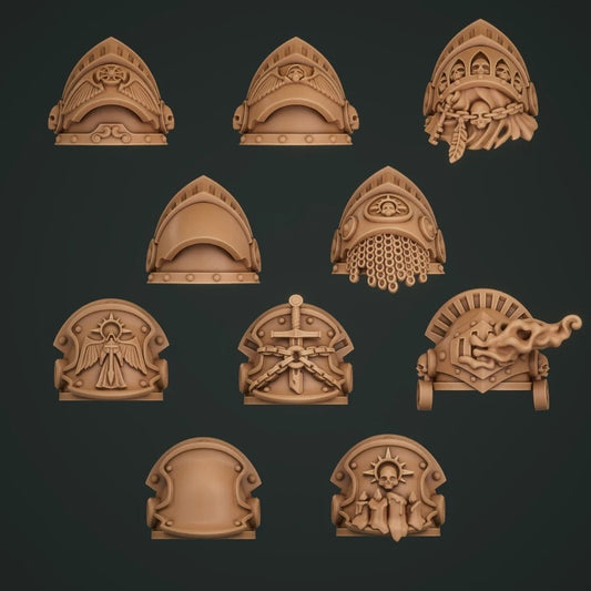 10-20x Terminator Shoulder Pads for Gloomy Angel Space Knights