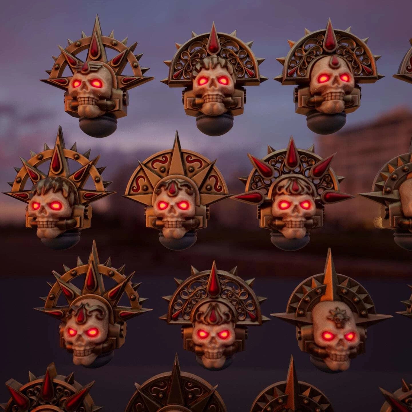 10-20x Sanguine Angels Skull Masks