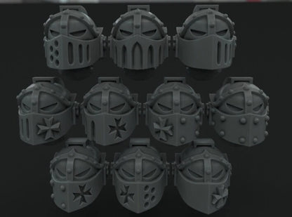 10-20x Templar Crusader Visor Variety Pack Helmets