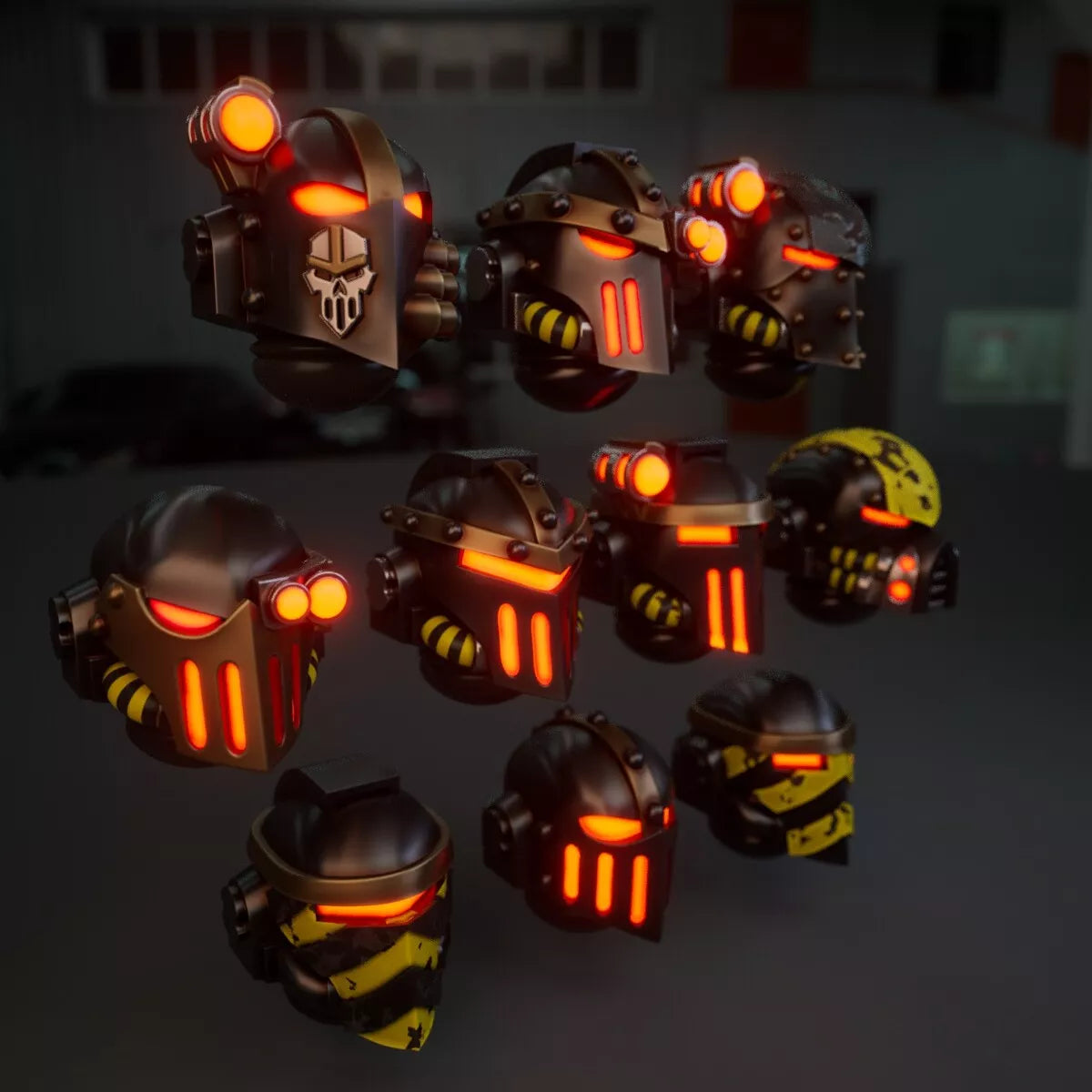10-20x Iron Fighters Helmet Variety Pack