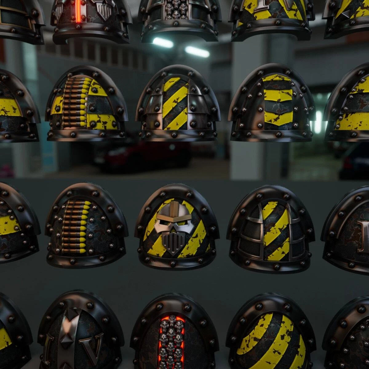 10-20x Iron Fighters Shoulder Pad Variety Pack (Style III)