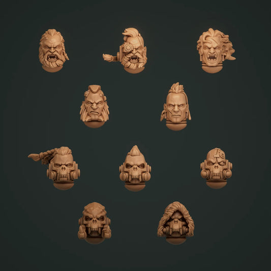 10-20x Space Vikings/Primal Hounds Bare heads