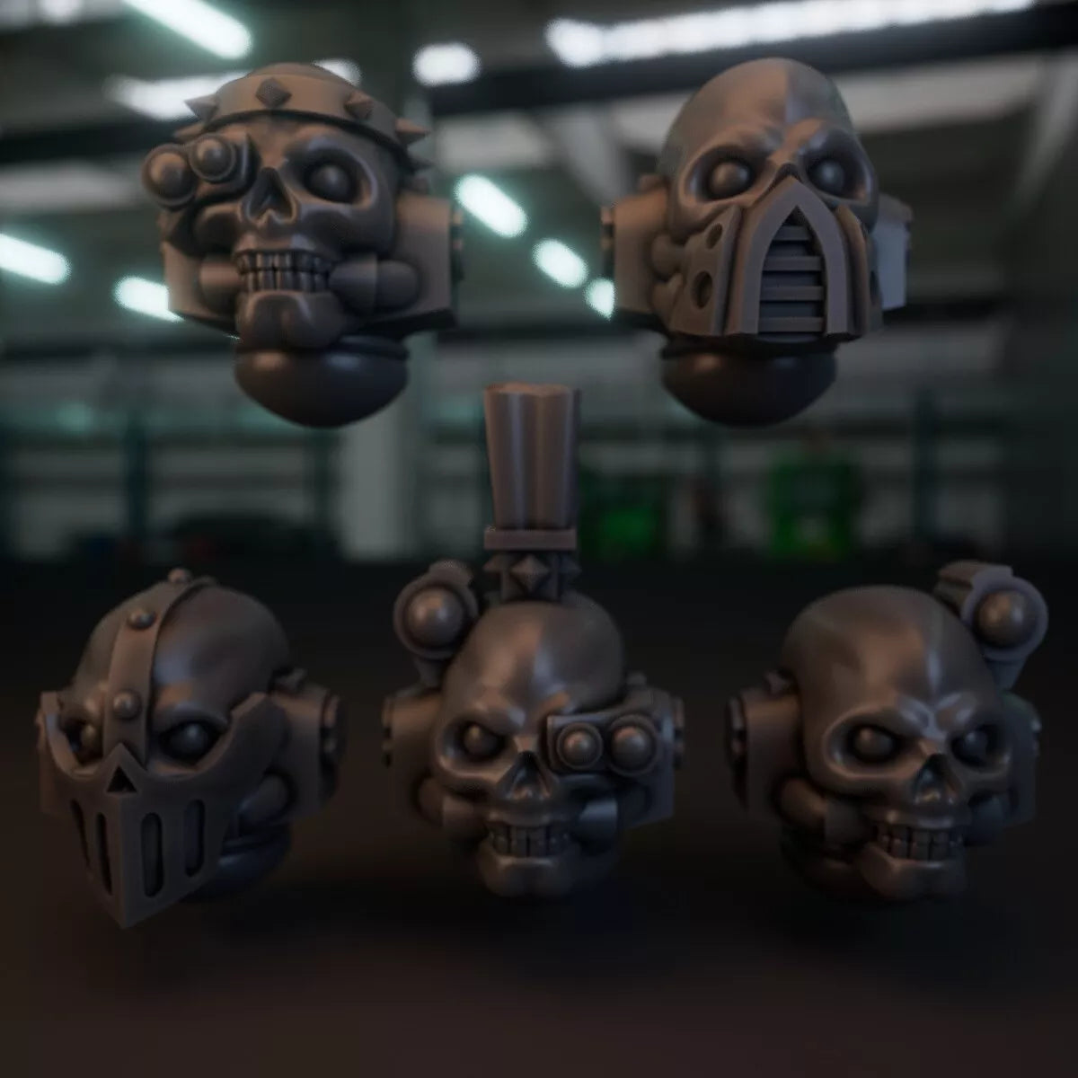 10-20x Iron Fighters Skull Helmets