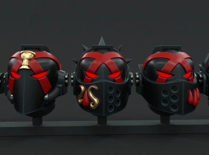 10-20x Sanguine Angel Death Team Helmets Variety
