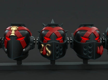 10-20x Sanguine Angel Death Team Helmets Variety