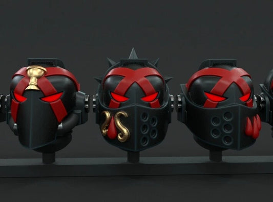 10-20x Sanguine Angel Death Team Helmets Variety
