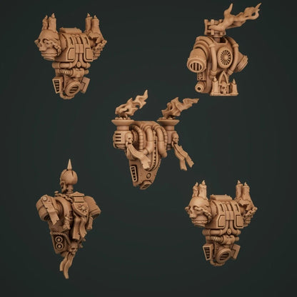 5-10x Backpacks for Templar Crusader Space Knights