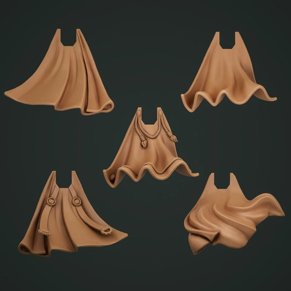 5-10x Cloaks for Prime Space Knight Miniatures