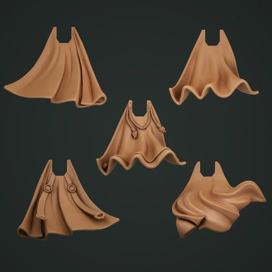 5-10x Cloaks for Prime Space Knight Miniatures